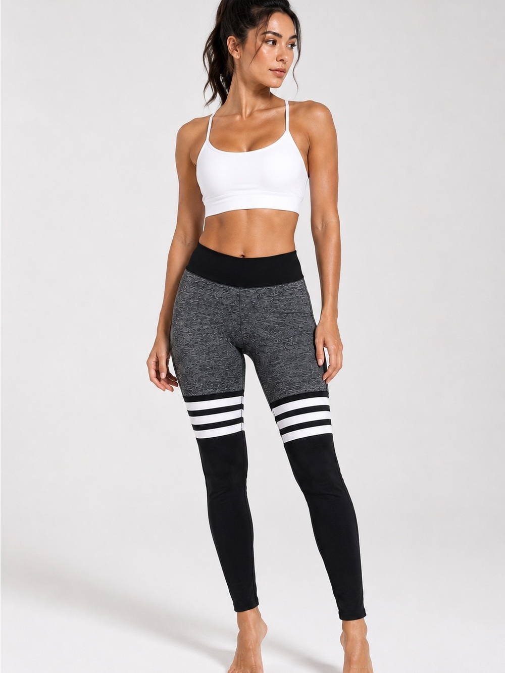 Bombshell Sportswear Thigh High Leggings Black S